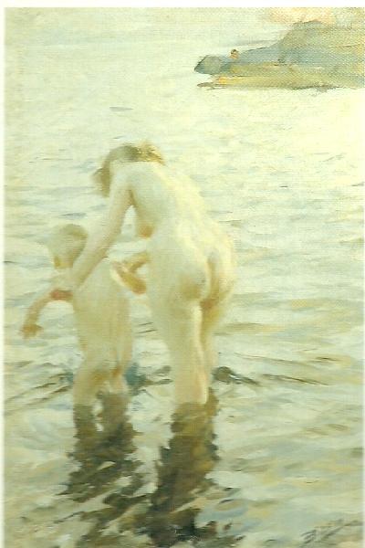 Anders Zorn mor och barn Sweden oil painting art